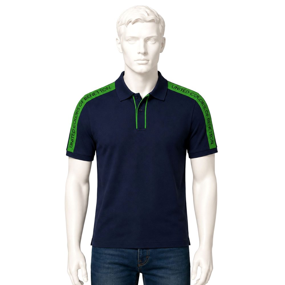 United Colors of Benetton Men’s Pintuck Style Polo T-Shirt