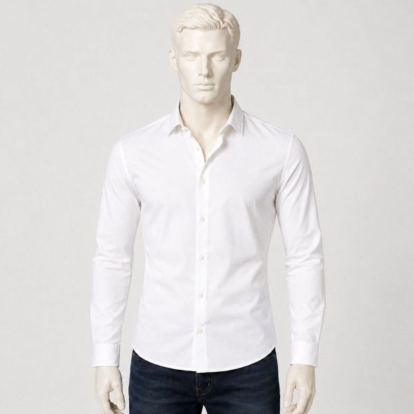 Jack & Jones Men’s Slim Fit Cotton Shirt – White